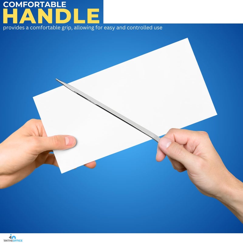 1InTheOffice Letter Opener, Stainless Steel Envelope Opener, Stainless Steel Hand Envelope Slitter (4 Pack) - Image 5